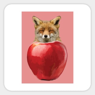 Wolf Apple - Zine Culture Sticker